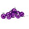Northlight 9ct Purple Glass Mirrored Disco Ball Christmas Ornaments 1.5" (40mm)